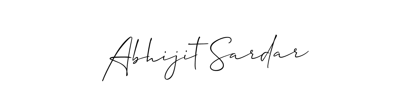 Make a short Abhijit Sardar signature style. Manage your documents anywhere anytime using Allison_Script. Create and add eSignatures, submit forms, share and send files easily. Abhijit Sardar signature style 2 images and pictures png