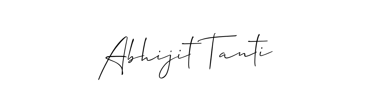 if you are searching for the best signature style for your name Abhijit Tanti. so please give up your signature search. here we have designed multiple signature styles  using Allison_Script. Abhijit Tanti signature style 2 images and pictures png