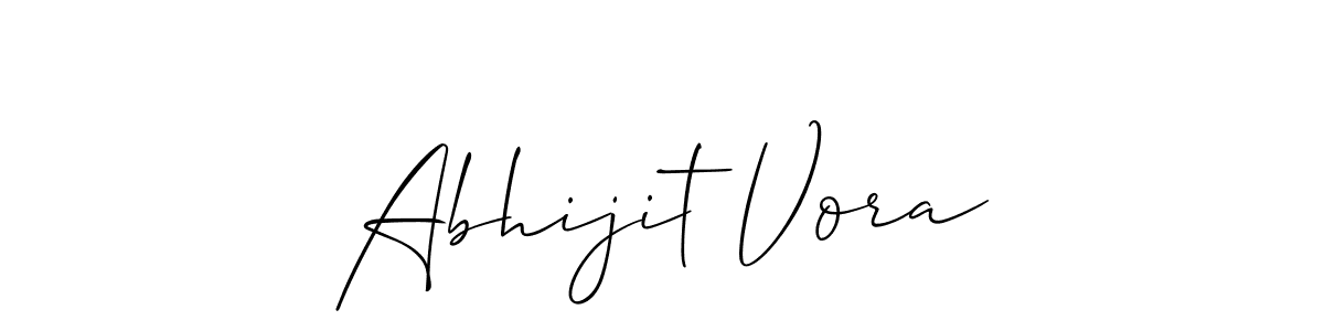 Use a signature maker to create a handwritten signature online. With this signature software, you can design (Allison_Script) your own signature for name Abhijit Vora. Abhijit Vora signature style 2 images and pictures png