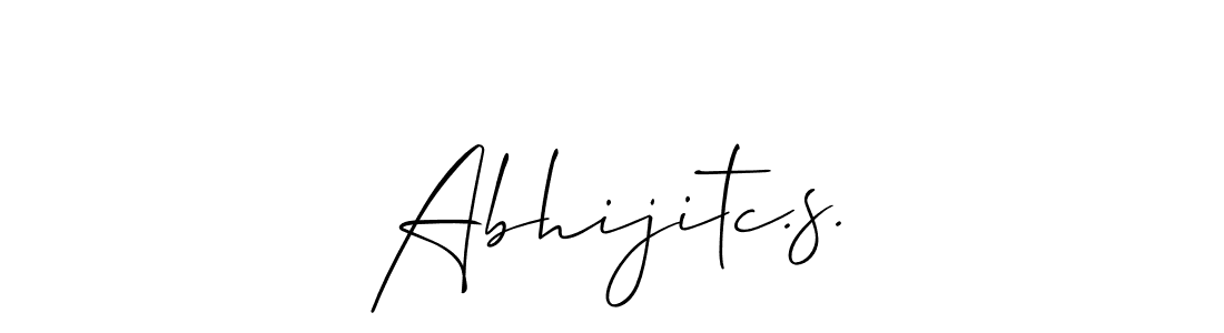 Also we have Abhijitc.s. name is the best signature style. Create professional handwritten signature collection using Allison_Script autograph style. Abhijitc.s. signature style 2 images and pictures png