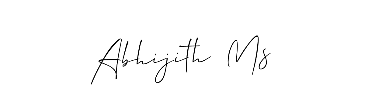 How to make Abhijith  Ms name signature. Use Allison_Script style for creating short signs online. This is the latest handwritten sign. Abhijith  Ms signature style 2 images and pictures png