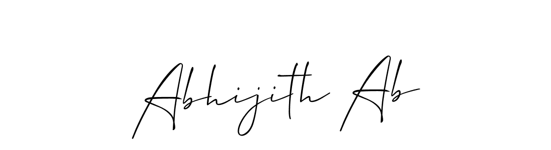 Make a beautiful signature design for name Abhijith Ab. With this signature (Allison_Script) style, you can create a handwritten signature for free. Abhijith Ab signature style 2 images and pictures png