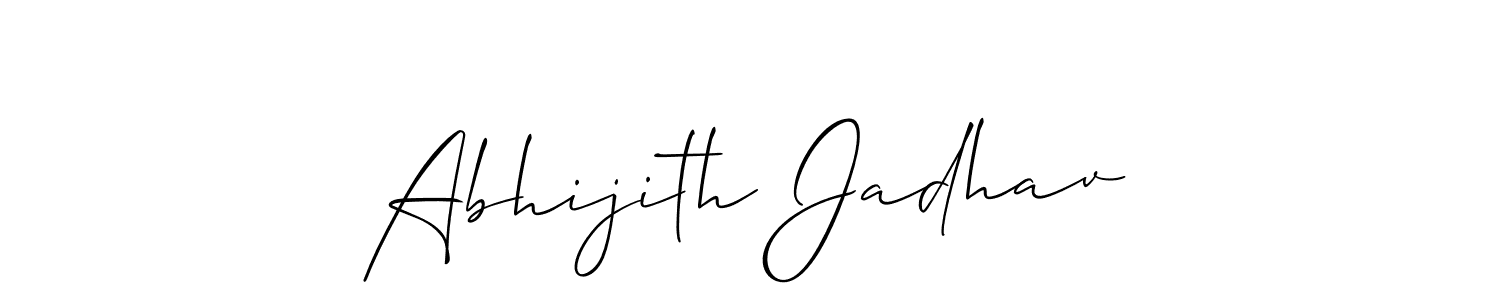 Also we have Abhijith Jadhav name is the best signature style. Create professional handwritten signature collection using Allison_Script autograph style. Abhijith Jadhav signature style 2 images and pictures png