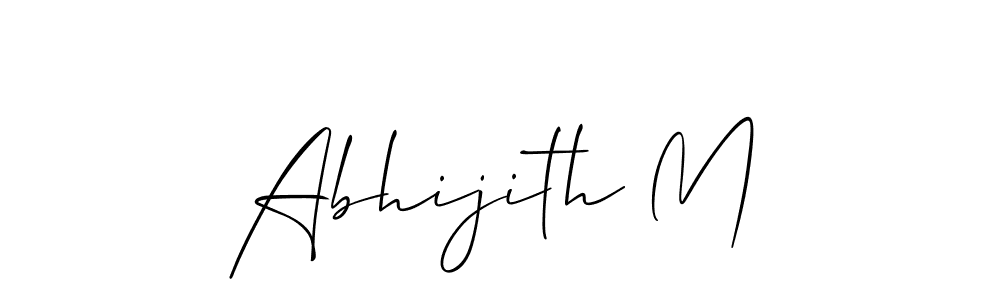 Also we have Abhijith M name is the best signature style. Create professional handwritten signature collection using Allison_Script autograph style. Abhijith M signature style 2 images and pictures png