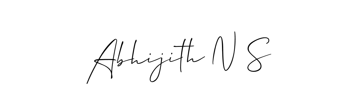 Create a beautiful signature design for name Abhijith N S. With this signature (Allison_Script) fonts, you can make a handwritten signature for free. Abhijith N S signature style 2 images and pictures png