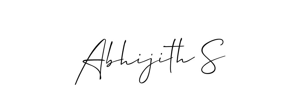 Also You can easily find your signature by using the search form. We will create Abhijith S name handwritten signature images for you free of cost using Allison_Script sign style. Abhijith S signature style 2 images and pictures png