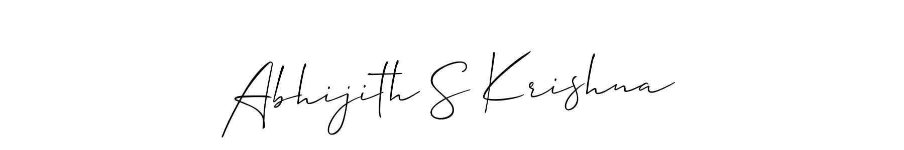 Also You can easily find your signature by using the search form. We will create Abhijith S Krishna name handwritten signature images for you free of cost using Allison_Script sign style. Abhijith S Krishna signature style 2 images and pictures png
