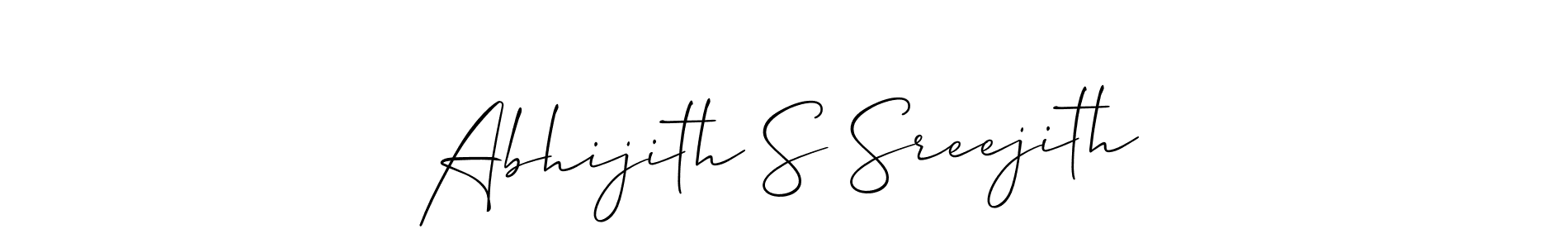 Create a beautiful signature design for name Abhijith S Sreejith. With this signature (Allison_Script) fonts, you can make a handwritten signature for free. Abhijith S Sreejith signature style 2 images and pictures png