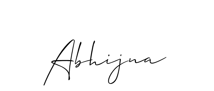 Design your own signature with our free online signature maker. With this signature software, you can create a handwritten (Allison_Script) signature for name Abhijna. Abhijna signature style 2 images and pictures png