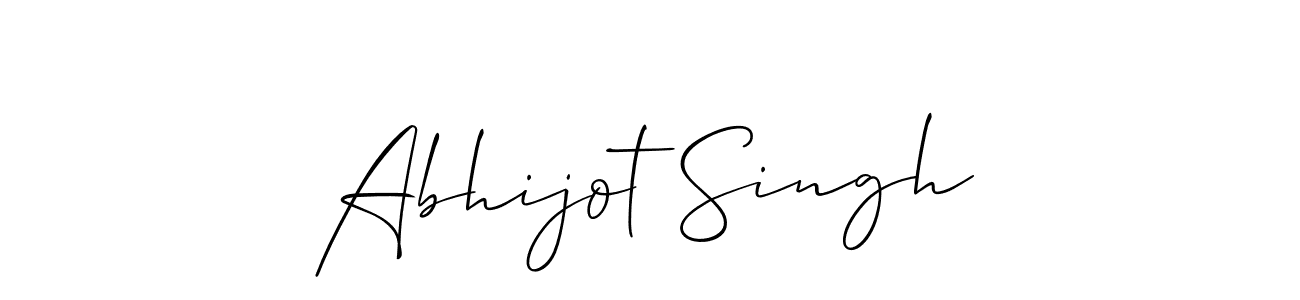 How to make Abhijot Singh signature? Allison_Script is a professional autograph style. Create handwritten signature for Abhijot Singh name. Abhijot Singh signature style 2 images and pictures png