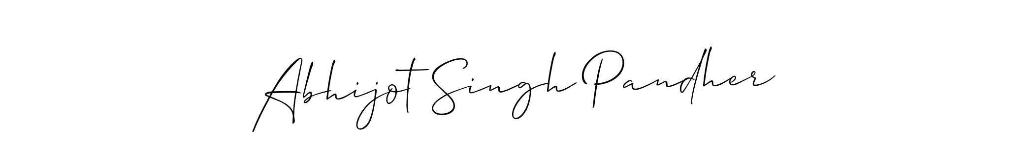 Similarly Allison_Script is the best handwritten signature design. Signature creator online .You can use it as an online autograph creator for name Abhijot Singh Pandher. Abhijot Singh Pandher signature style 2 images and pictures png