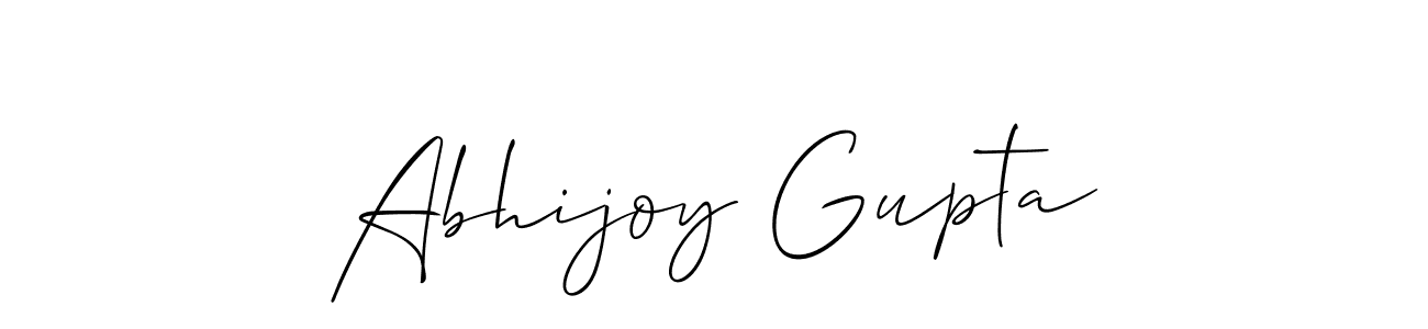Allison_Script is a professional signature style that is perfect for those who want to add a touch of class to their signature. It is also a great choice for those who want to make their signature more unique. Get Abhijoy Gupta name to fancy signature for free. Abhijoy Gupta signature style 2 images and pictures png