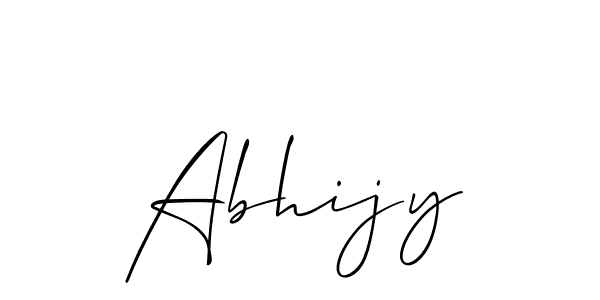 Design your own signature with our free online signature maker. With this signature software, you can create a handwritten (Allison_Script) signature for name Abhijy. Abhijy signature style 2 images and pictures png