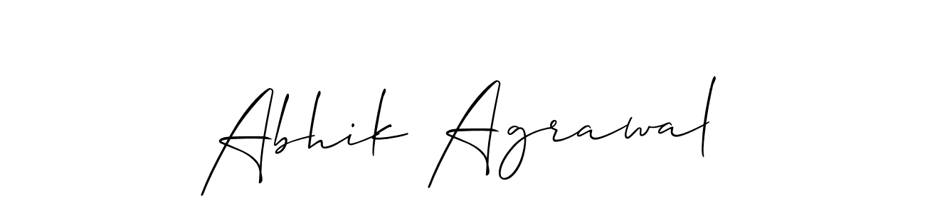 Abhik Agrawal stylish signature style. Best Handwritten Sign (Allison_Script) for my name. Handwritten Signature Collection Ideas for my name Abhik Agrawal. Abhik Agrawal signature style 2 images and pictures png