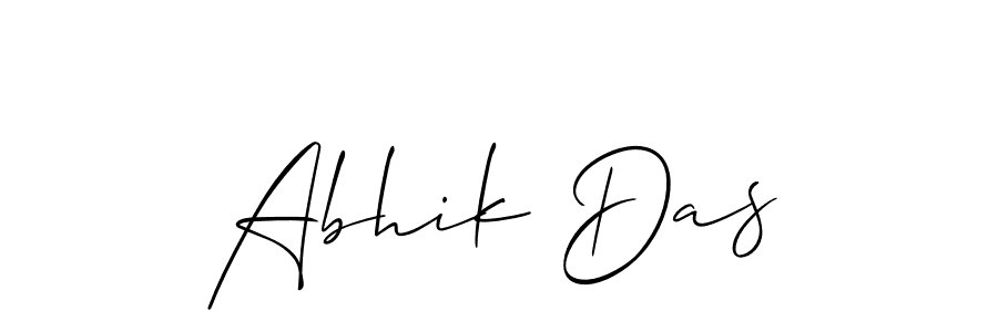 Make a short Abhik Das signature style. Manage your documents anywhere anytime using Allison_Script. Create and add eSignatures, submit forms, share and send files easily. Abhik Das signature style 2 images and pictures png