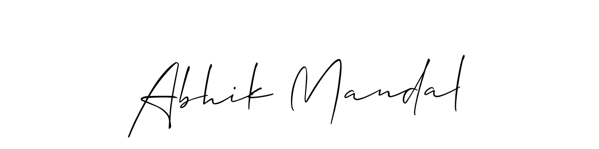 It looks lik you need a new signature style for name Abhik Mandal. Design unique handwritten (Allison_Script) signature with our free signature maker in just a few clicks. Abhik Mandal signature style 2 images and pictures png