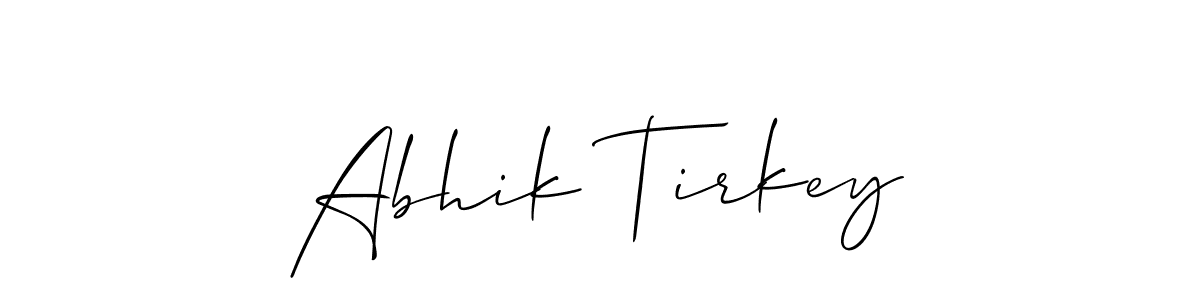 Make a beautiful signature design for name Abhik Tirkey. With this signature (Allison_Script) style, you can create a handwritten signature for free. Abhik Tirkey signature style 2 images and pictures png