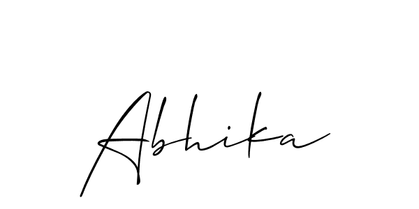 Also You can easily find your signature by using the search form. We will create Abhika name handwritten signature images for you free of cost using Allison_Script sign style. Abhika signature style 2 images and pictures png