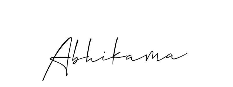 Make a beautiful signature design for name Abhikama. With this signature (Allison_Script) style, you can create a handwritten signature for free. Abhikama signature style 2 images and pictures png