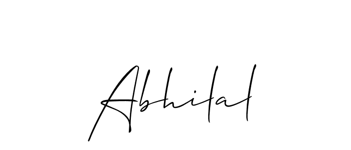 Design your own signature with our free online signature maker. With this signature software, you can create a handwritten (Allison_Script) signature for name Abhilal. Abhilal signature style 2 images and pictures png