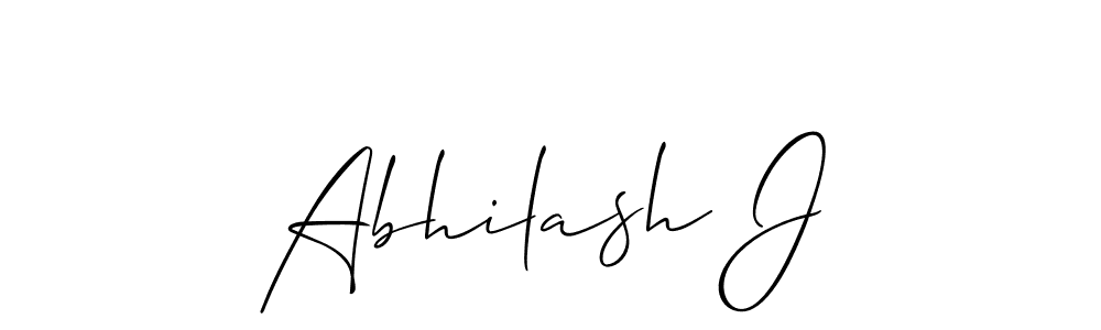 The best way (Allison_Script) to make a short signature is to pick only two or three words in your name. The name Abhilash J include a total of six letters. For converting this name. Abhilash J signature style 2 images and pictures png
