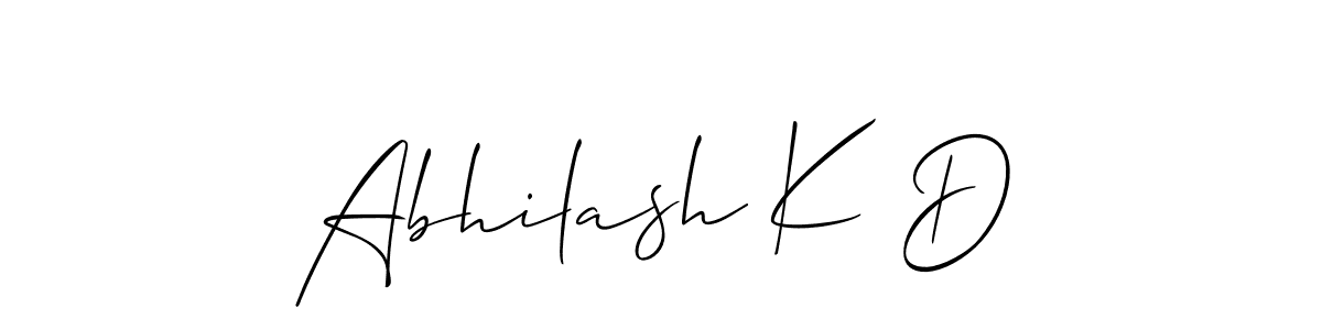 How to Draw Abhilash K D signature style? Allison_Script is a latest design signature styles for name Abhilash K D. Abhilash K D signature style 2 images and pictures png