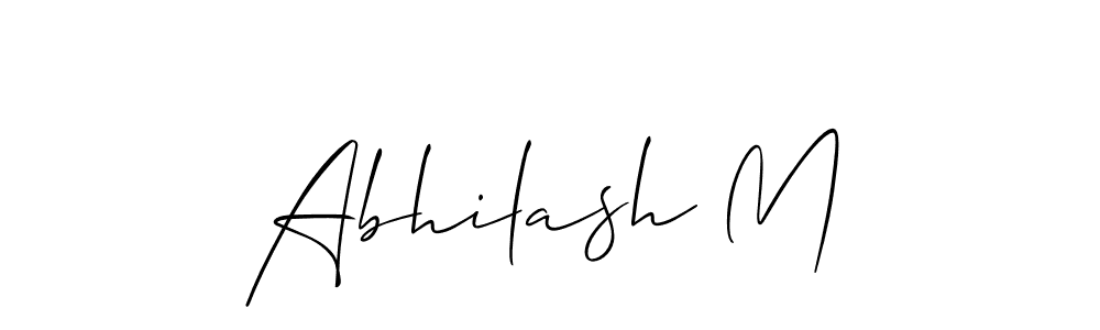 Allison_Script is a professional signature style that is perfect for those who want to add a touch of class to their signature. It is also a great choice for those who want to make their signature more unique. Get Abhilash M name to fancy signature for free. Abhilash M signature style 2 images and pictures png