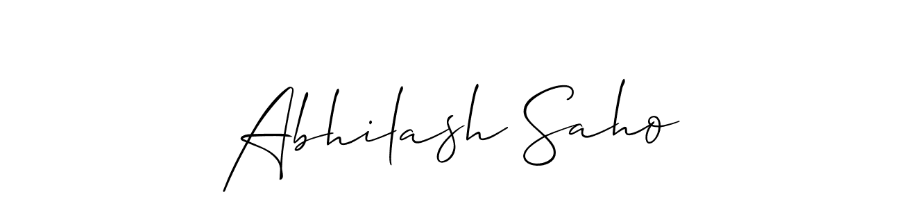 Design your own signature with our free online signature maker. With this signature software, you can create a handwritten (Allison_Script) signature for name Abhilash Saho. Abhilash Saho signature style 2 images and pictures png