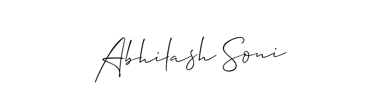 Make a beautiful signature design for name Abhilash Soni. With this signature (Allison_Script) style, you can create a handwritten signature for free. Abhilash Soni signature style 2 images and pictures png