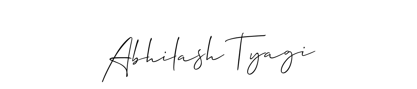 The best way (Allison_Script) to make a short signature is to pick only two or three words in your name. The name Abhilash Tyagi include a total of six letters. For converting this name. Abhilash Tyagi signature style 2 images and pictures png