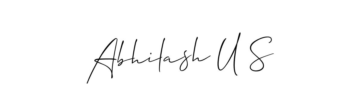 You can use this online signature creator to create a handwritten signature for the name Abhilash U S. This is the best online autograph maker. Abhilash U S signature style 2 images and pictures png
