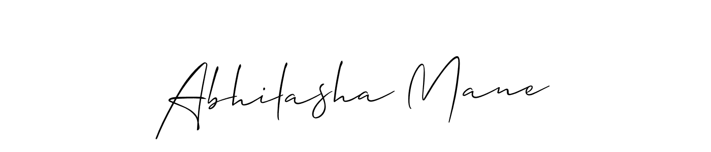 Allison_Script is a professional signature style that is perfect for those who want to add a touch of class to their signature. It is also a great choice for those who want to make their signature more unique. Get Abhilasha Mane name to fancy signature for free. Abhilasha Mane signature style 2 images and pictures png