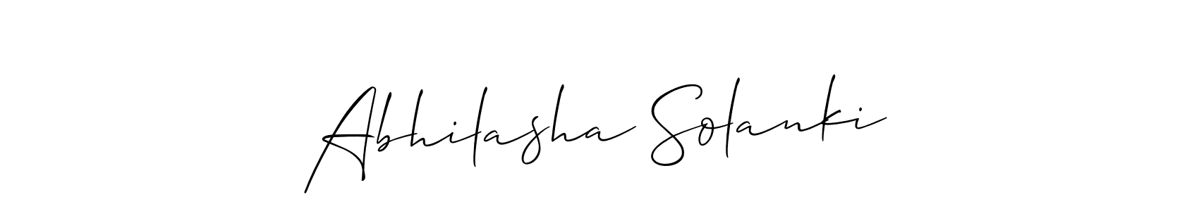 Allison_Script is a professional signature style that is perfect for those who want to add a touch of class to their signature. It is also a great choice for those who want to make their signature more unique. Get Abhilasha Solanki name to fancy signature for free. Abhilasha Solanki signature style 2 images and pictures png