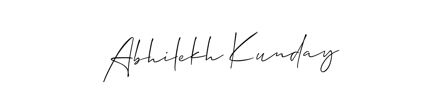 How to make Abhilekh Kunday name signature. Use Allison_Script style for creating short signs online. This is the latest handwritten sign. Abhilekh Kunday signature style 2 images and pictures png