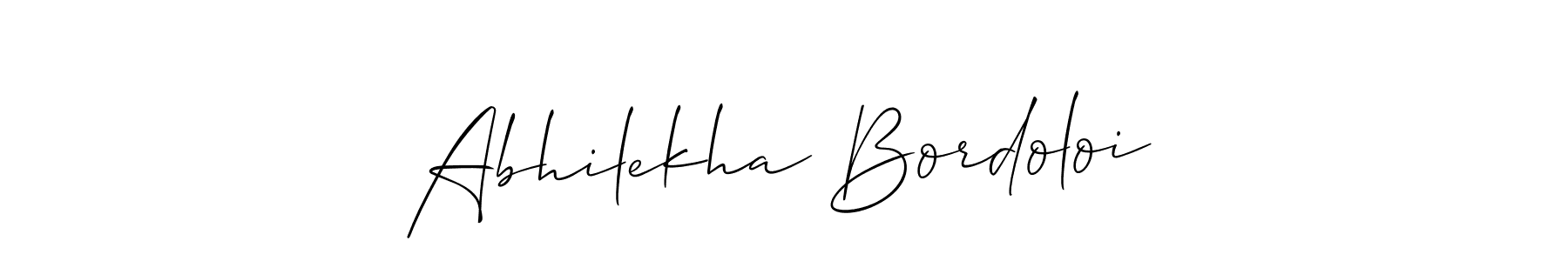 Abhilekha Bordoloi stylish signature style. Best Handwritten Sign (Allison_Script) for my name. Handwritten Signature Collection Ideas for my name Abhilekha Bordoloi. Abhilekha Bordoloi signature style 2 images and pictures png