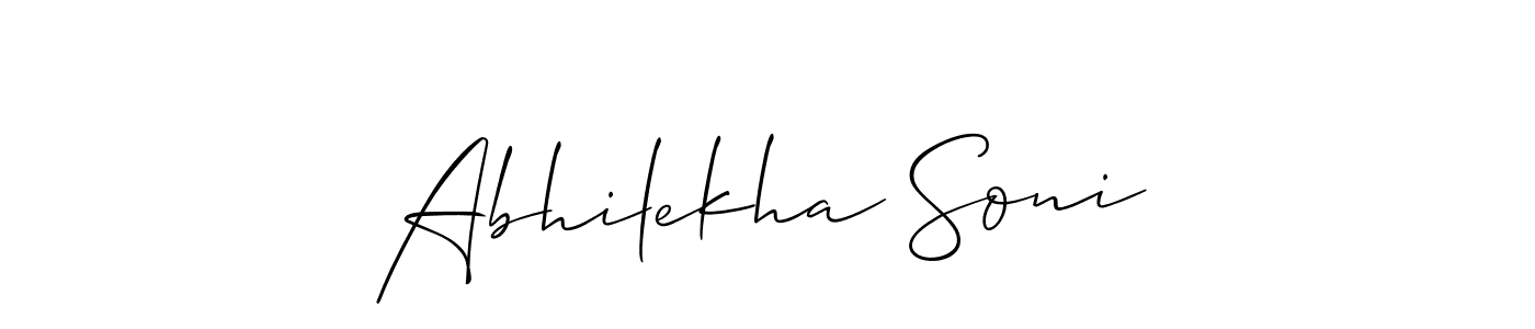 How to Draw Abhilekha Soni signature style? Allison_Script is a latest design signature styles for name Abhilekha Soni. Abhilekha Soni signature style 2 images and pictures png