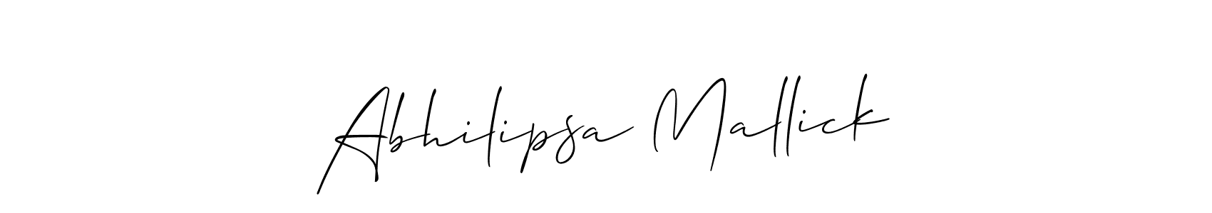 How to make Abhilipsa Mallick signature? Allison_Script is a professional autograph style. Create handwritten signature for Abhilipsa Mallick name. Abhilipsa Mallick signature style 2 images and pictures png
