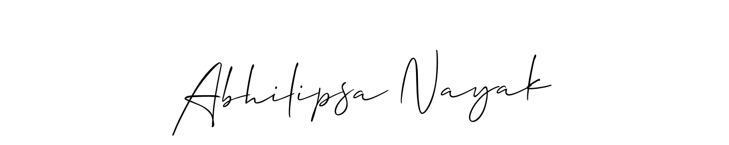 Also You can easily find your signature by using the search form. We will create Abhilipsa Nayak name handwritten signature images for you free of cost using Allison_Script sign style. Abhilipsa Nayak signature style 2 images and pictures png