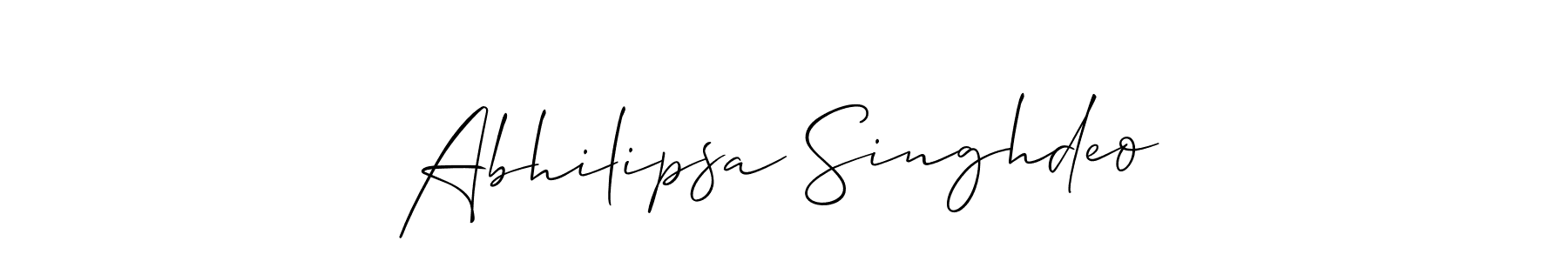 Create a beautiful signature design for name Abhilipsa Singhdeo. With this signature (Allison_Script) fonts, you can make a handwritten signature for free. Abhilipsa Singhdeo signature style 2 images and pictures png