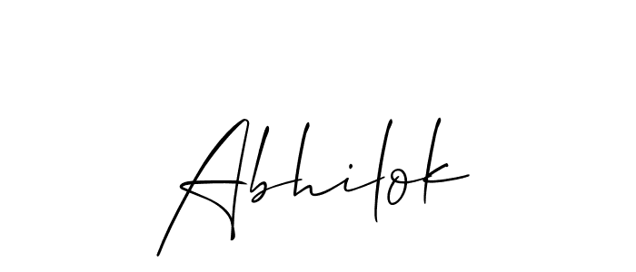 Create a beautiful signature design for name Abhilok. With this signature (Allison_Script) fonts, you can make a handwritten signature for free. Abhilok signature style 2 images and pictures png