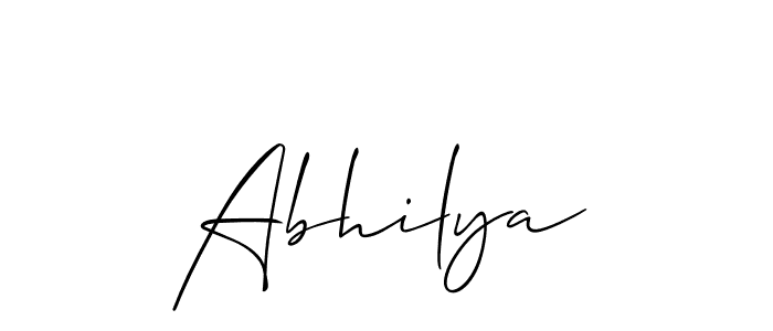 It looks lik you need a new signature style for name Abhilya. Design unique handwritten (Allison_Script) signature with our free signature maker in just a few clicks. Abhilya signature style 2 images and pictures png