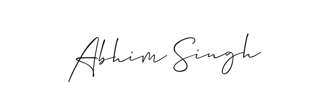 Design your own signature with our free online signature maker. With this signature software, you can create a handwritten (Allison_Script) signature for name Abhim Singh. Abhim Singh signature style 2 images and pictures png