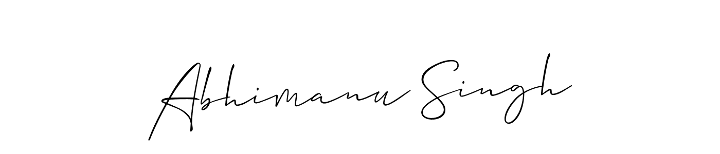 You should practise on your own different ways (Allison_Script) to write your name (Abhimanu Singh) in signature. don't let someone else do it for you. Abhimanu Singh signature style 2 images and pictures png