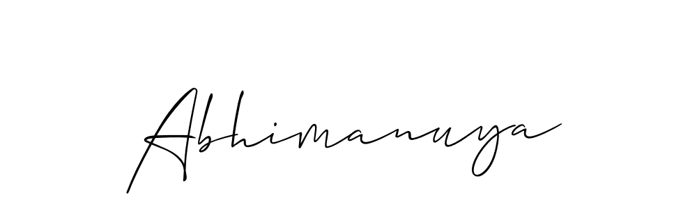 Make a short Abhimanuya signature style. Manage your documents anywhere anytime using Allison_Script. Create and add eSignatures, submit forms, share and send files easily. Abhimanuya signature style 2 images and pictures png