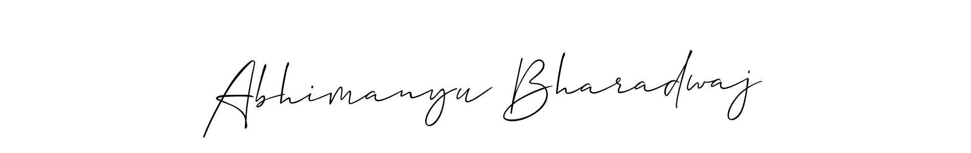 Also we have Abhimanyu Bharadwaj name is the best signature style. Create professional handwritten signature collection using Allison_Script autograph style. Abhimanyu Bharadwaj signature style 2 images and pictures png