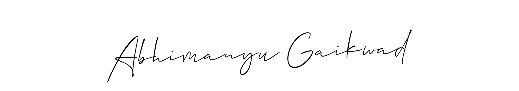 Design your own signature with our free online signature maker. With this signature software, you can create a handwritten (Allison_Script) signature for name Abhimanyu Gaikwad. Abhimanyu Gaikwad signature style 2 images and pictures png