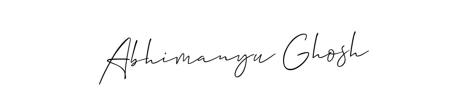 Abhimanyu Ghosh stylish signature style. Best Handwritten Sign (Allison_Script) for my name. Handwritten Signature Collection Ideas for my name Abhimanyu Ghosh. Abhimanyu Ghosh signature style 2 images and pictures png