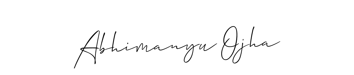 How to make Abhimanyu Ojha signature? Allison_Script is a professional autograph style. Create handwritten signature for Abhimanyu Ojha name. Abhimanyu Ojha signature style 2 images and pictures png