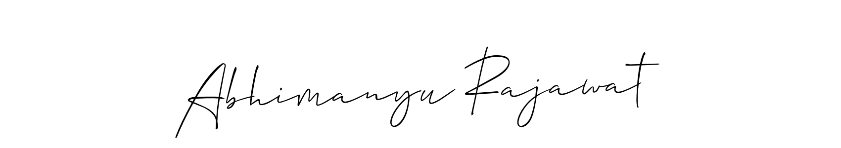 Similarly Allison_Script is the best handwritten signature design. Signature creator online .You can use it as an online autograph creator for name Abhimanyu Rajawat. Abhimanyu Rajawat signature style 2 images and pictures png