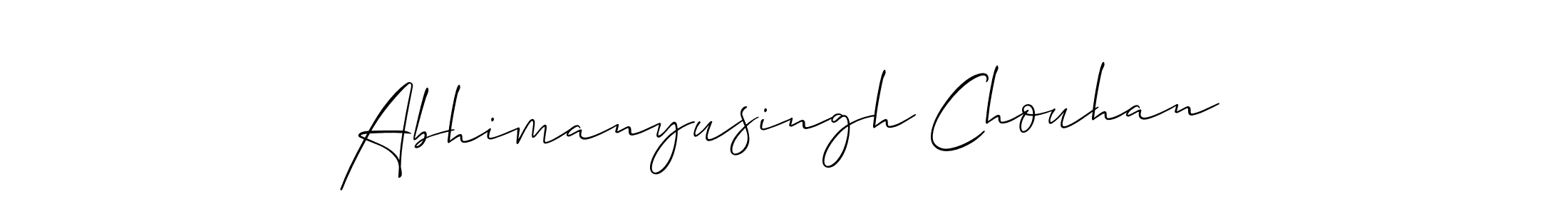 Design your own signature with our free online signature maker. With this signature software, you can create a handwritten (Allison_Script) signature for name Abhimanyusingh Chouhan. Abhimanyusingh Chouhan signature style 2 images and pictures png